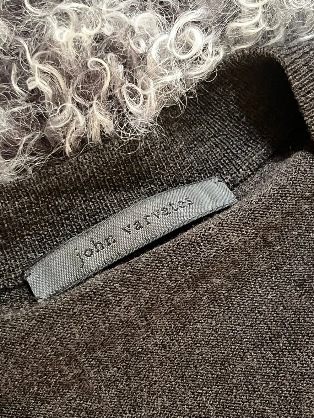 John Varvatos Men's Brown Full-Zip Knit Cardigan